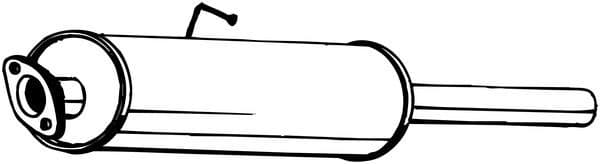 Middendemper uitlaatsysteem past: FORD TRANSIT, TRANSIT TOURNEO 2.4D/2.5D 06.94-12.00