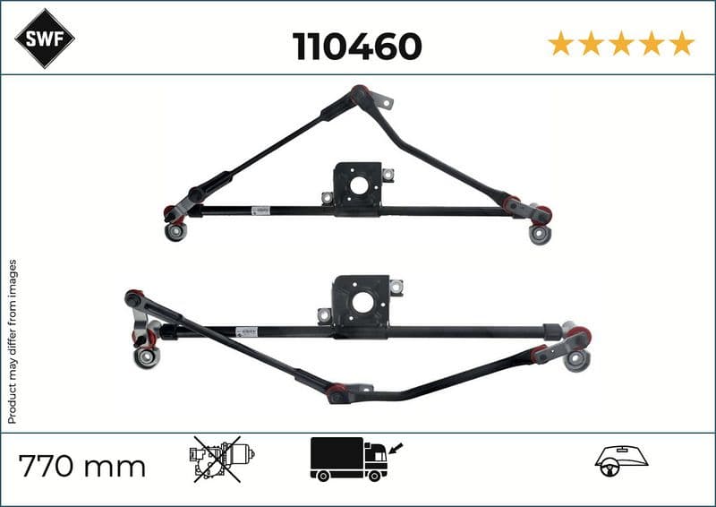 Ruitenwissermechanisme (zonder motor) past: MAN TGA, TGL I, TGL II, TGM I, TGM II, TGS I, TGS II 06.99-
