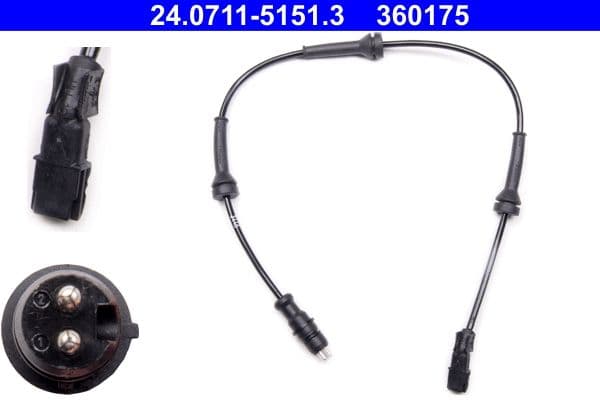 ABS-sensor Voor Links/Rechts past: RENAULT GRAND SCENIC II, MEGANE II, SCENIC II 1.4-2.0 09.02-