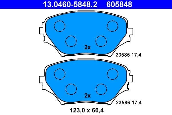 Remblokken set Voor , past: TOYOTA RAV 4 II 1.8-2.4 05.00-11.05