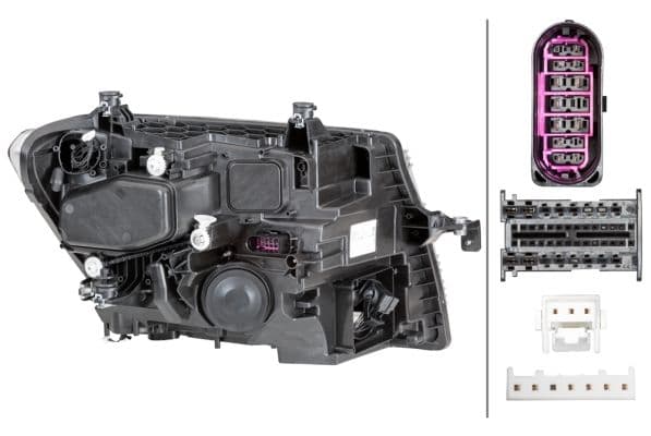 Koplamp Links (H21W/LED, elektrisch, met motor) past: VW CRAFTER II 09.16-