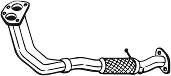 Uitlaatpijp Voor (flexibel) past: FIAT PUNTO 1.9D 09.99-03.12