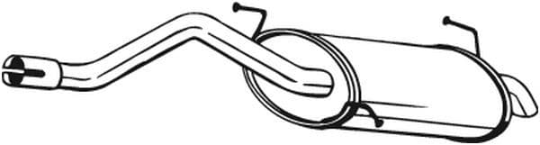 Uitlaatsysteem achterste geluiddemper past: FORD KA, STREET KA 1.6 02.01-11.08