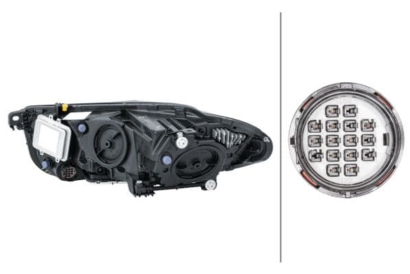 Koplamp Rechts (D3S/LED/PWY24W, elektrisch, met motor) past: JAGUAR XE 03.15-10.20