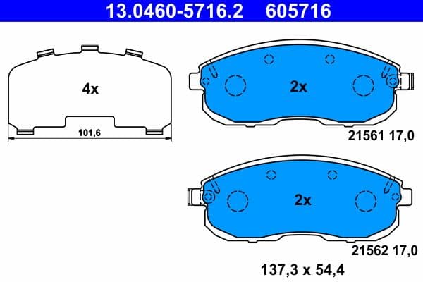 Remblokken set Voor , past: INFINITI G  NISSAN 200SX, ALTIMA, CUBE, JUKE, MAXIMA VI, PRIMERA, PULSAR, QUEST, SENTRA VII, TEANA I, TIIDA, X-TRAIL I  RENAULT LATITUDE  SUZUKI SX4 1.2-3.5 09.88-
