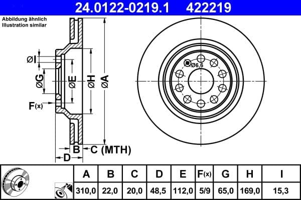 Brake disc Achter Links/Rechts past: AUDI A3, A3 ALLSTREET, Q2, Q3, TT  CUPRA ATECA, FORMENTOR, LEON, LEON SPORTSTOURER, TERRAMAR  SEAT LEON, LEON SC, LEON SPORTSTOURER, LEON ST 1.0-3.6 07.03-