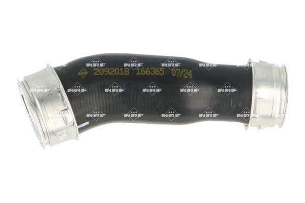 Intercooler slang Rechts (Uitlaatzijde, diameter 35/37mm, lengte 215mm, zwart) past: VW CALIFORNIA T5 CAMPER, MULTIVAN T5, TRANSPORTER T5 2.5D 04.03-11.09