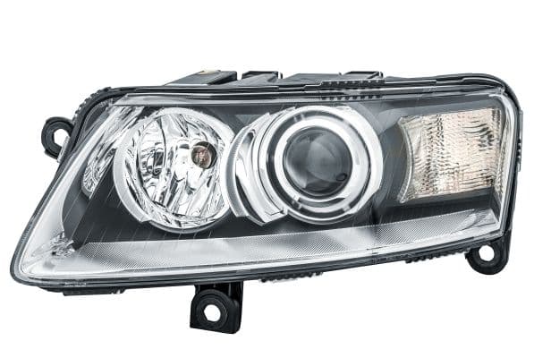 Koplamp Links (D2S/P21W/PY21W/W5W, elektrisch, met motor, met gloeilamp) past: AUDI A6 C6 05.04-10.08