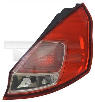 Achterlicht Rechts (P21/5W/P21W/W16W, kleur indicator wit, kleur van het glas red) past: FORD FIESTA VI Hatchback 01.13-04.17
