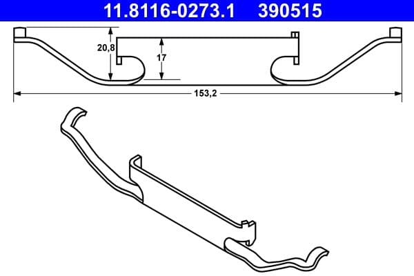 Remblok montagekit achter past: BMW 3 (E46), X3 (E83), Z4 (E85), Z4 (E86)  MG ZT, ZT- T 2.0-4.6 10.99-12.11