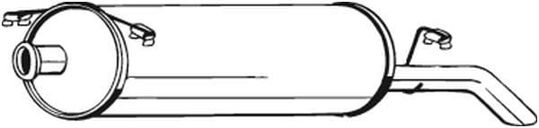 Uitlaatsysteem achterste geluiddemper past: CITROEN XM 2.0/2.1D/2.5D 05.94-10.00