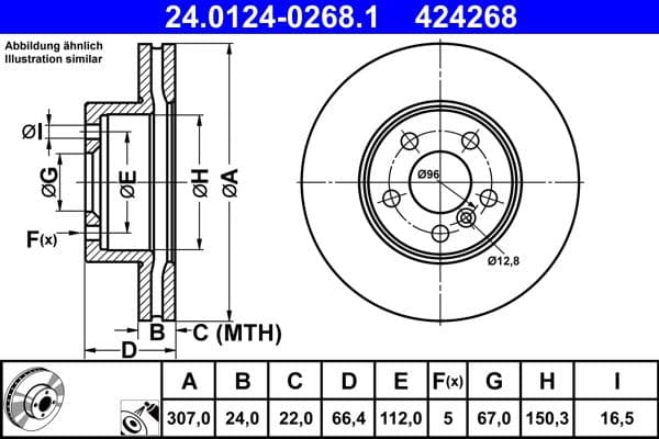 Brake disc Voor Links/Rechts past: BMW 3 (G20, G80, G28), 3 (G21), 3 (G21, G81), 4 (G22, G82), 4 (G23, G83), 4 GRAN COUPE (G26) 1.6-2.0DH 11.18-