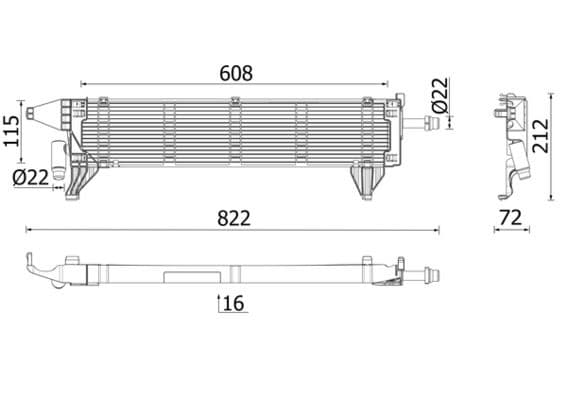 Motorradiator past: MERCEDES CLS (C257), E (A238), E ALL-TERRAIN (S213), E (C238), E T-MODEL (S213), E (W213), GLC (C253), GLC (X253) 2.0DH/2.0H/3.0H 10.17-