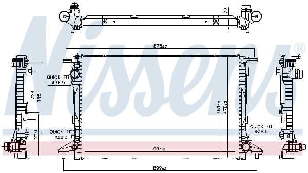 Motorradiator past: AUDI A4 ALLROAD B9, A4 B9, A5, A6 ALLROAD C8, A6 C8, A7, A8 D5, Q5, Q7, Q8  BENTLEY BENTAYGA  VW TOUAREG 2.0-4.0H 01.15-