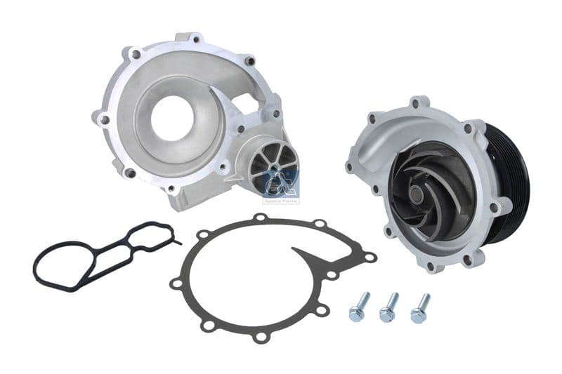 Waterpomp (met huisvesting, met katrol: 150mm) past: SCANIA 4, G I, K I, P I, R I, T DC09.108-OSC11.03 05.95-