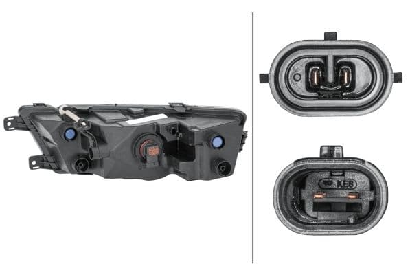 Mistlamp Voor Rechts (H8/LED, met dagrijlichten  zwart) past: SKODA RAPID 07.12-03.22