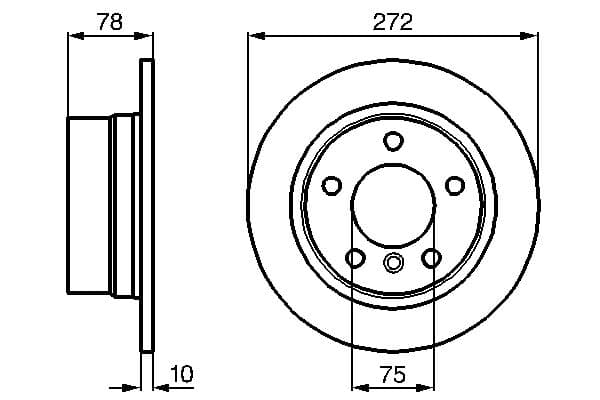 Brake disc Achter Links/Rechts past: BMW 3 (E36) 1.6-2.5 09.93-08.00