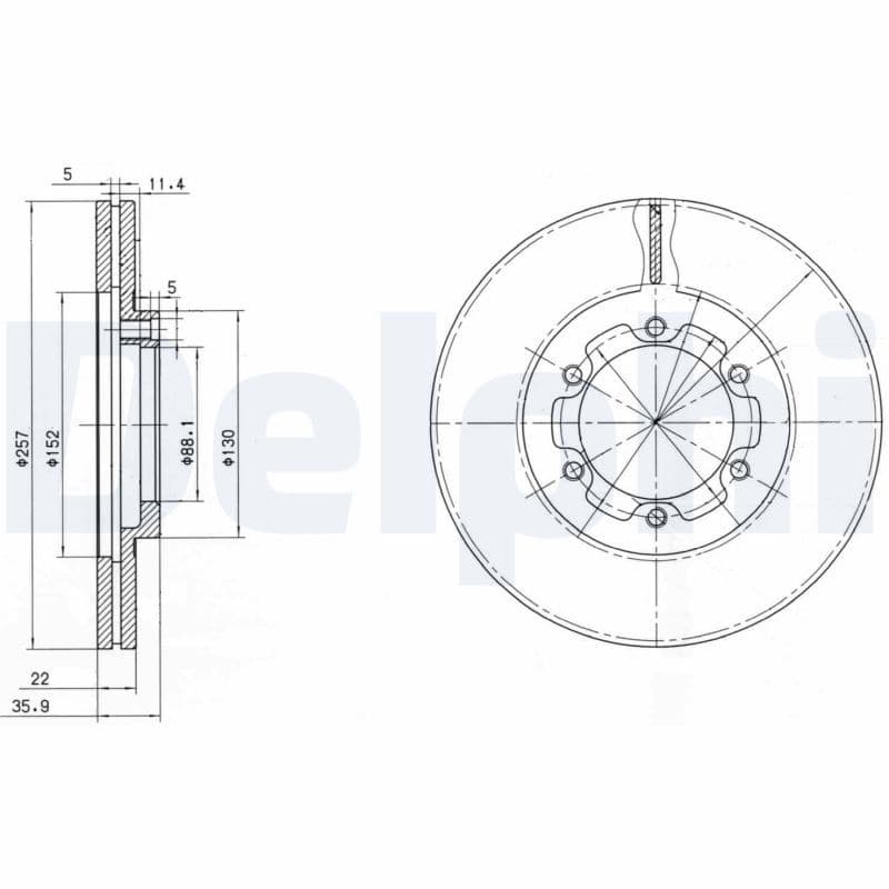 Remschijf set (2 stuks) Voor Links/Rechts past: ISUZU CAMPO, D-MAX I, GEMINI, KB, TF, TROOPER I  OPEL CAMPO, FRONTERA A, FRONTERA A SPORT, FRONTERA B 1.5-3.2 01.83-06.12