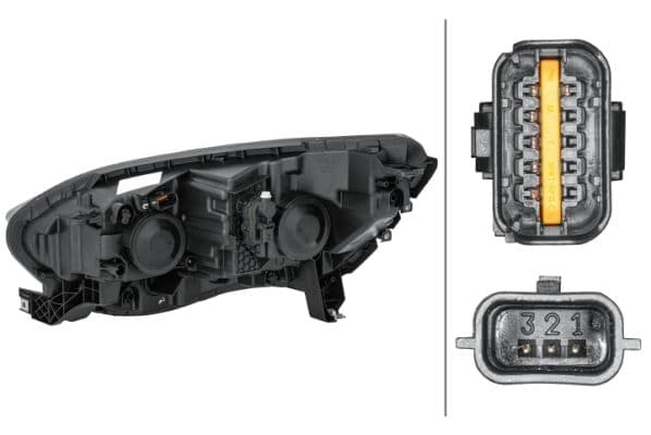 Koplamp Rechts (H7/H7/PY21W, elektrisch, met motor, met gloeilamp) past: RENAULT GRAND SCENIC IV 12.16-