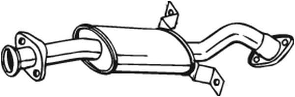 Uitlaatsysteem voorste demper past: MITSUBISHI PAJERO II 2.5D 12.90-04.00