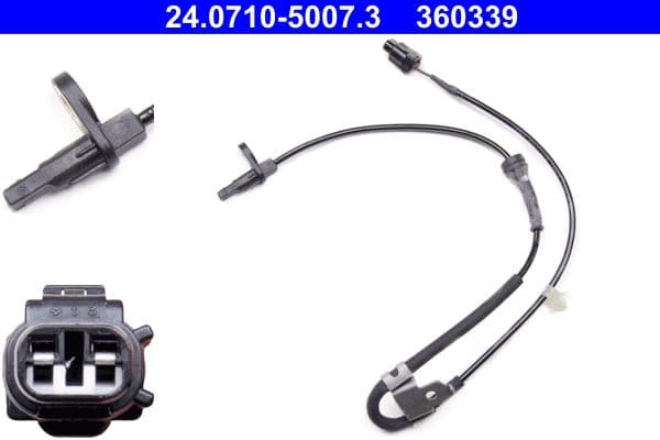ABS-sensor Voor Links past: OPEL AGILA B  SUZUKI SPLASH, SWIFT III 1.0-1.6 02.05-