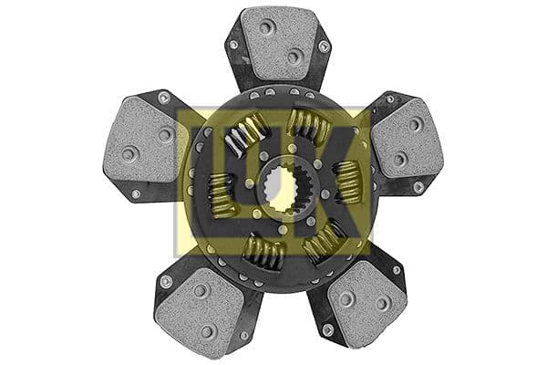 Koppelingsplaat/plaat keramiek (280mm  aantal peddels: 5) past: DEUTZ FAHR 310, 320, 320 P, 60, 60 E, 65, 70, 70 E, 75, 75 PROFILINE, 60 2WD, 60 4WD, 60 HD, 60 HD E1, 60 LD, 65 F KEYLINE