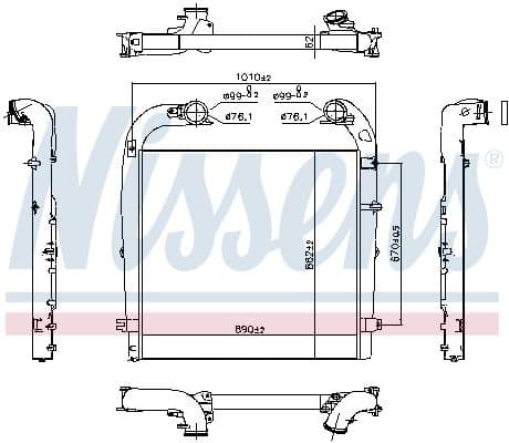 Toevoerluchtkoeler past: SCANIA G I, P I, R I, R II, S DC13.05-DT16.08 03.04-