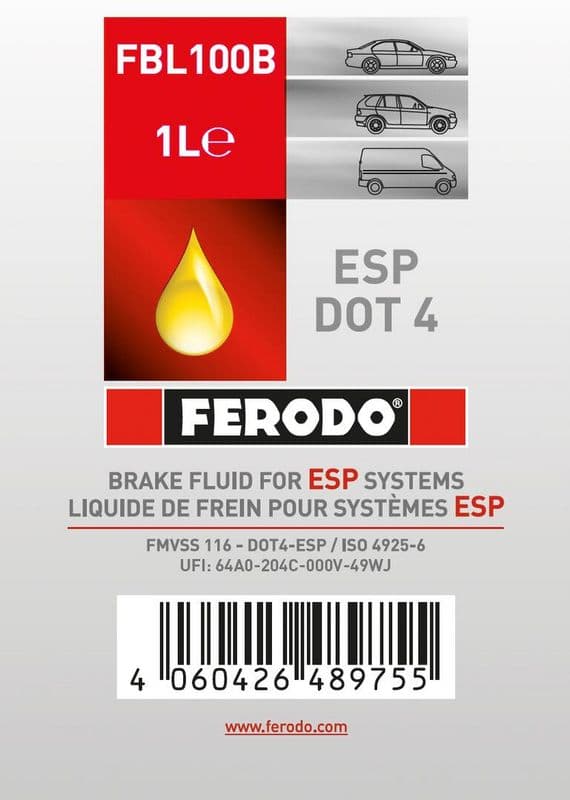 Brake fluid DOT 4  ESP (1L) [droog: 265°C, nat: 171°C SAE 700