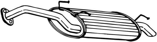 Uitlaatsysteem achterste geluiddemper past: HYUNDAI ACCENT, ACCENT I, ACCENT II 1.3/1.5/1.5D 10.94-11.05