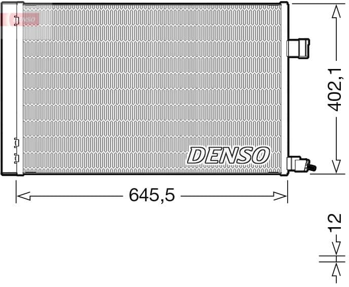 A/C condensator (met droger) past: JAGUAR F-PACE, XE, XF II, XF SPORTBRAKE 2.0-5.0 03.15-
