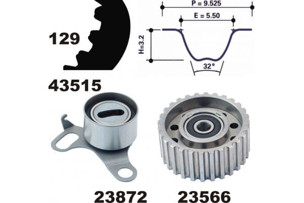 Gasveer door (8mm/18,5mm, L max-204mm, L2-60, 300N, 8a/2e) past: MASSEY FERGUSON 3000 3670/3680/3690