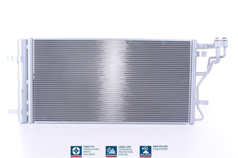 A/C condensator (met droger, (EN) additional fitting elements) past: HYUNDAI KONA 1.0/1.6/1.6D 06.17-