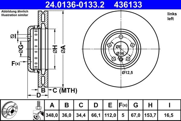 Tweedelige remschijf Voor Links past: BMW 2 (G42, G87), 3 (G20, G80, G28), 3 (G21), 3 (G21, G81), 4 (G22, G82), 4 (G23, G83), 4 GRAN COUPE (G26), 5 (G30, F90), 5 (G31) 1.6-Electric 07.15-
