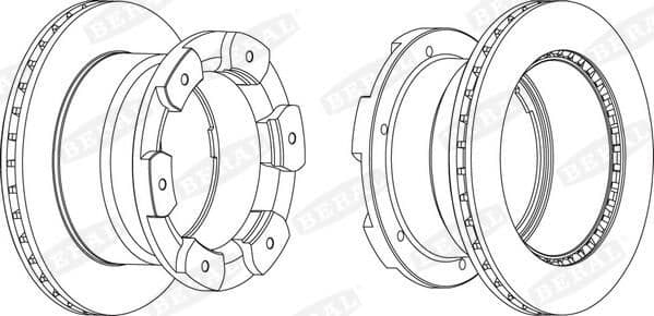 Brake disc achter Links/Rechts (306mmx28mm) past: IVECO DAILY IV, DAILY V, DAILY VI  TOYOTA STARLET 02.78-