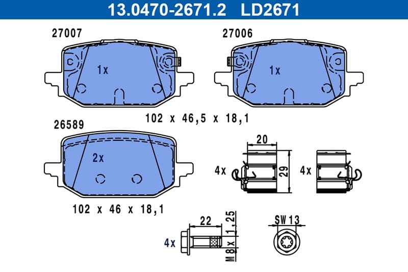 Keramische remblokken Achter , past: NISSAN QASHQAI III, X-TRAIL IV 1.3H/1.5H 04.21-
