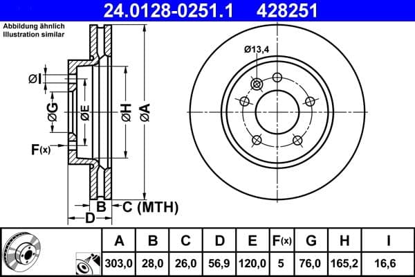 Brake disc Voor Links/Rechts past: VW AMAROK 2.0/2.0D/3.0D 09.10-