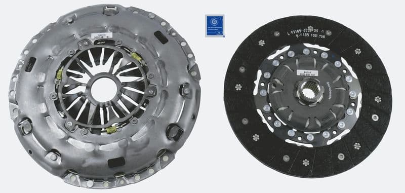 Zelfstellende koppelingskit (240mm) past: AUDI A3, TT  SEAT ALHAMBRA, ALTEA, ALTEA XL, LEON, TOLEDO III  SKODA OCTAVIA II, SUPERB II, YETI  VW CADDY III, EOS, GOLF PLUS V 1.6D-3.2 02.03-03.24