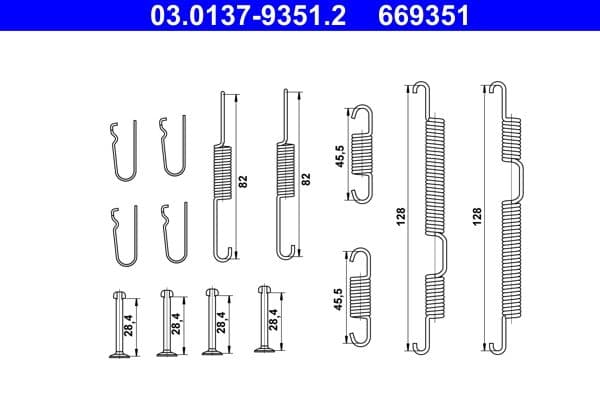 Accessory Kit, brake shoes