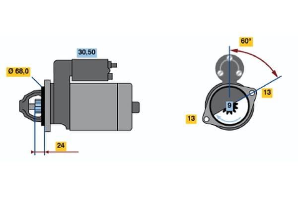 Starter (12V, 0,9kW, gereviseerd) past: MINI (R50, R53), (R52) 1.6 06.01-07.08