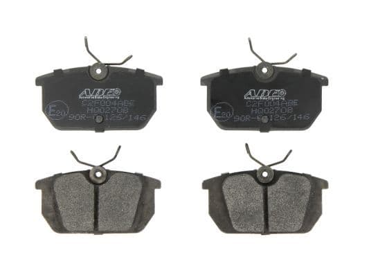 Remblokken set Achter , past: ALFA ROMEO 145, 146, 155, 156, 33, ARNA, GTV, SPIDER  AUDI 100 C2  FIAT 131, BARCHETTA, BRAVA, BRAVO I, COUPE, FIORINO, MAREA, PANDA, PUNTO 0.9-Electric 09.74-06.06