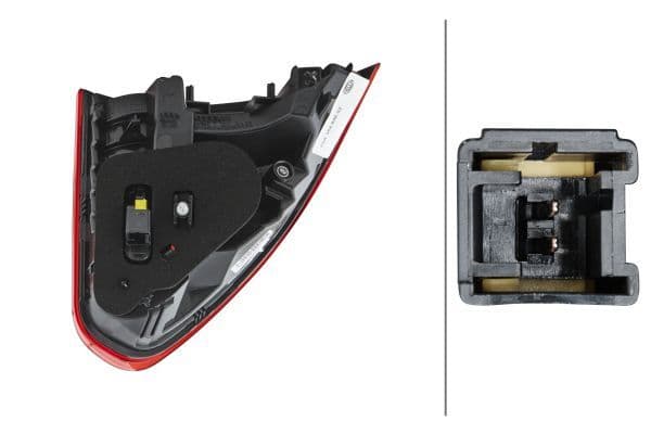 Achterlicht Rechts (binnen, LED) past: PEUGEOT 2008 I 03.16-06.19