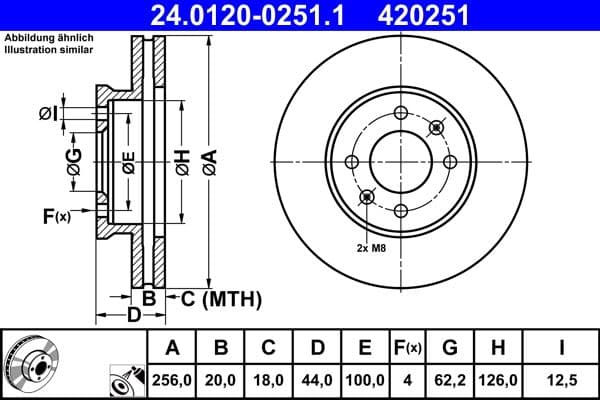 Brake disc Voor Links/Rechts past: KIA PICANTO III 1.0/1.0LPG/1.2 03.17-