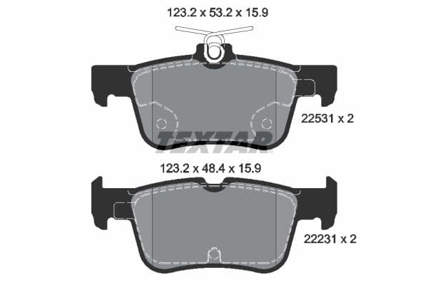 Remblokken set Achter , past: FORD FOCUS IV, GALAXY III, GALAXY MK III, KUGA II, KUGA III, MONDEO V, S-MAX  FORD USA EDGE, ESCAPE, FUSION  LINCOLN MKC, NAUTILUS 1.0-3.5 09.12-