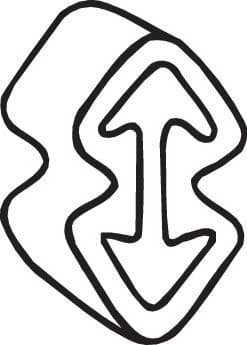 Uitlaatsysteem hanger past: SKODA FAVORIT, FAVORIT FORMAN, FELICIA I, FELICIA II  VW CADDY II 1.3/1.6/1.9D 05.89-04.02