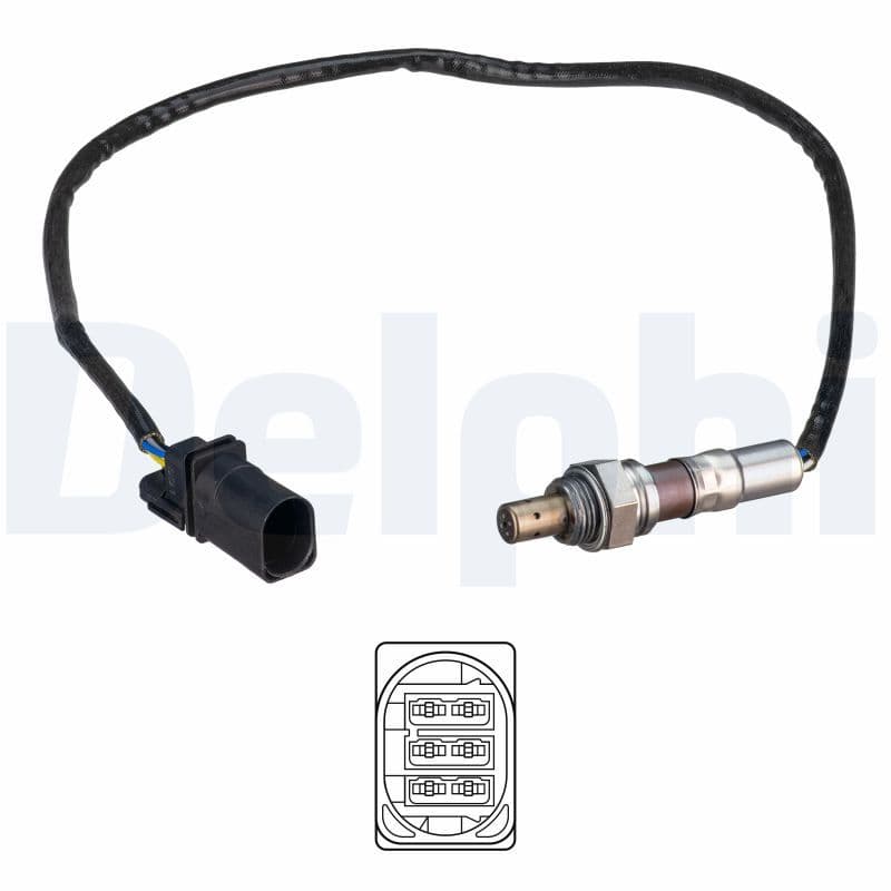 Lambda sonde (680mm) past: AUDI A3  SEAT ALTEA, ALTEA XL, LEON, TOLEDO III  SKODA OCTAVIA II  VW GOLF V, JETTA III, PASSAT B6, TOURAN 2.0D 08.05-12.13