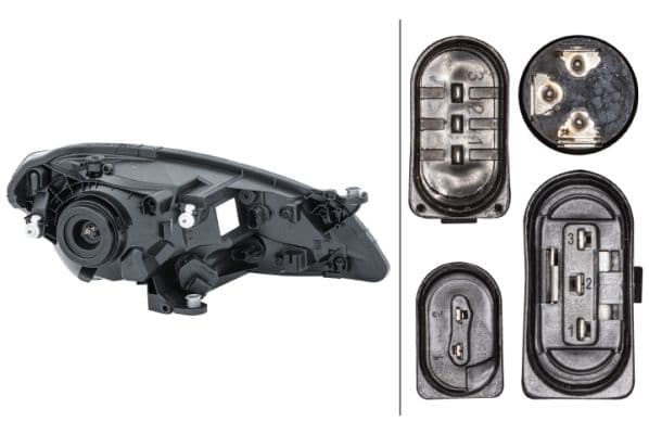 Koplamp Links (halogeen, H4/PY21W/W21, elektrisch, met motor) past: SEAT MII