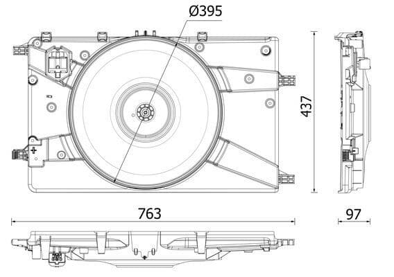 Radiatorventilator past: CHEVROLET CRUZE  OPEL ASTRA J, ASTRA J GTC, CASCADA, INSIGNIA A, INSIGNIA A COUNTRY, ZAFIRA C 1.6-2.0D 09.09-