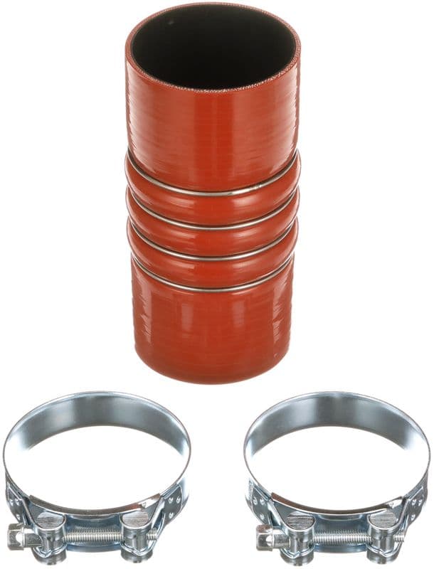 Intercooler slang (Uitlaatzijde, 89mm/89mmx197mm, oranje, met klemmen) past: IVECO EUROSTAR, EUROTECH MH, EUROTECH MP, EUROTRAKKER, STRALIS I, STRALIS II, S-WAY, TRAKKER I F2BE0641-F3HGE611Z 01.93-