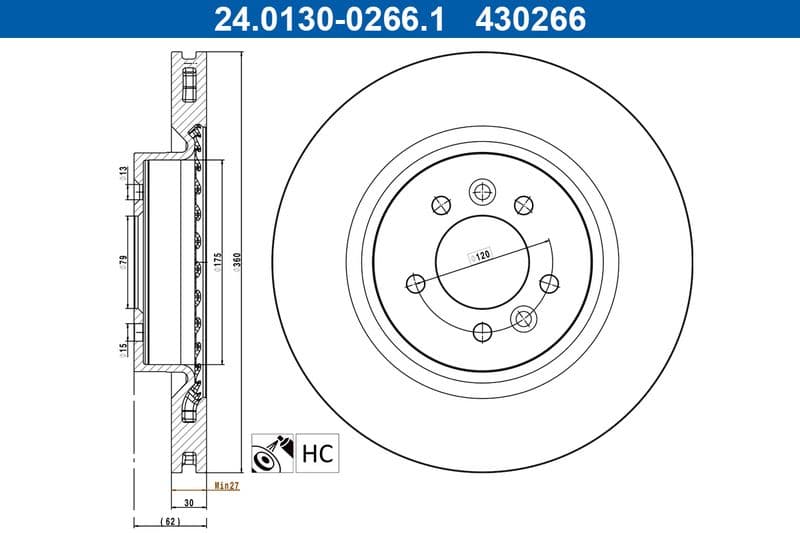Brake disc Voor Links/Rechts past: LAND ROVER DISCOVERY IV, DISCOVERY V, RANGE ROVER IV, RANGE ROVER SPORT I, RANGE ROVER SPORT II 2.0-5.0 02.05-