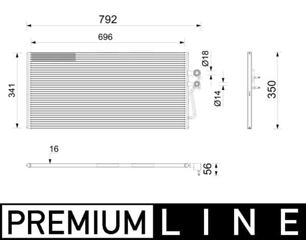A/C condensator past: VOLVO C40, EC40, EX40, XC40 Electric 11.20-